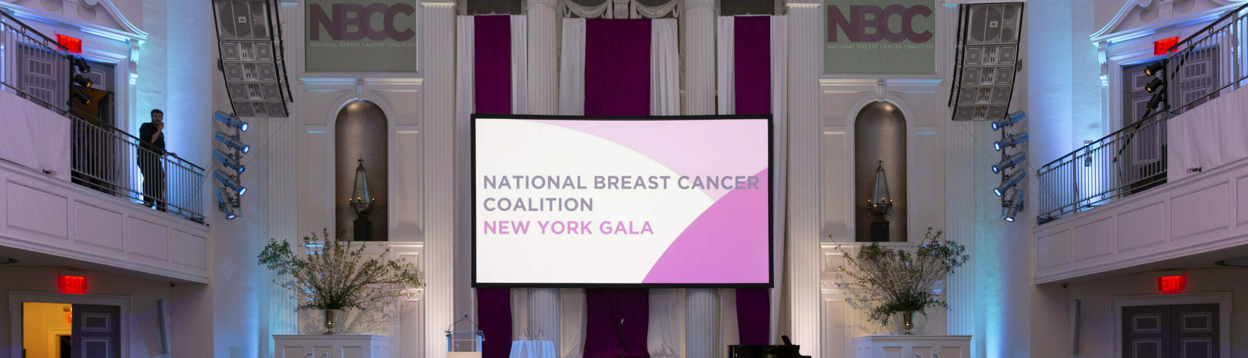 Photo of ballroom at National Breast Cancer Coalition New York Gala