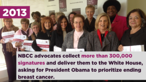 NBCC hosts the first annual Advocate Leadership Summit to train and empower breast cancer activists and give them the tools necessary to take a leadership role in breast cancer advocacy.