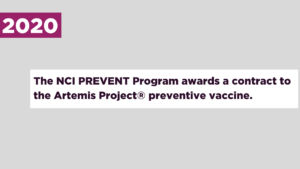 The NCI PREVENT Program awards a contract to the Artemis Project® preventive vaccine.