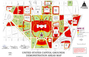 Map of Capitol Hill showing where to meet NBCC for the Unite to End Breast Cancer Rally on May 6