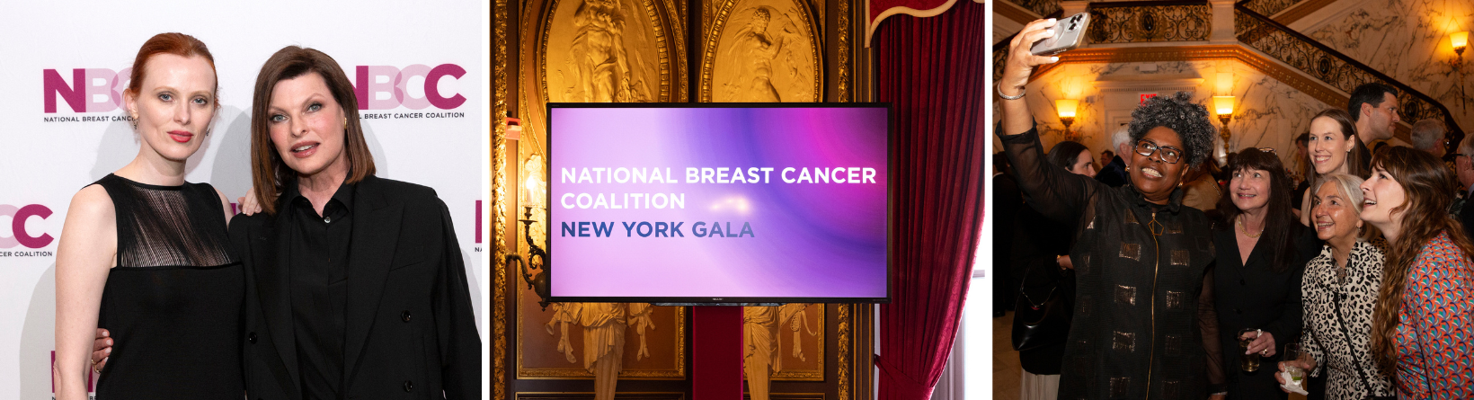 karen elson and linda evangelista at nbcc new york gala